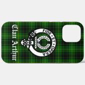 Clan Arthur Crest Badge & Tartan Case-Mate iPhone Case (Achterkant (horizontaal))