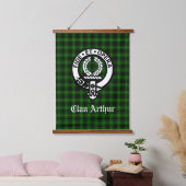 Clan Arthur Crest Badge & Tartan Hangend Wandkleed (Slaapkamer)