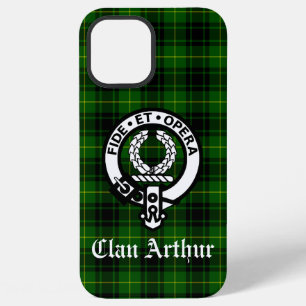 Clan Arthur Crest Badge & Tartan iPhone 12 Pro Max Hoesje