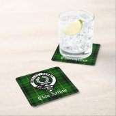 Clan Arthur Crest Badge & Tartan Kartonnen Onderzetters (Insitu)