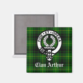 Clan Arthur Crest Badge & Tartan Magneet (Voorkant / Achterkant)