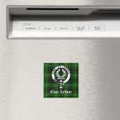 Clan Arthur Crest Badge & Tartan Magneet (Insitu (Vaatwasser))