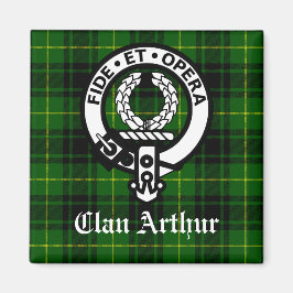 Clan Arthur Crest Badge & Tartan Magneet