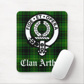 Clan Arthur Crest Badge & Tartan Muismat (Met muis)