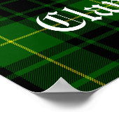 Clan Arthur Crest Badge & Tartan Poster (Hoek)