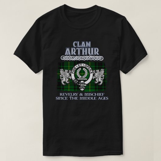 Clan Arthur crest Schotse clans Schotse achternaam T-shirt (Design voorkant)