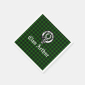 Clan Arthur/MacArthur Crest & Tartan Servet (Hoek)