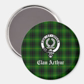 Clan Arthur / MacArthur Wapen & Tartan Magneet (Voorkant / Achterkant)
