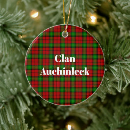 Clan Auchinleck Tartan Keramisch Ornament