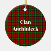Clan Auchinleck Tartan Keramisch Ornament (Voorkant)