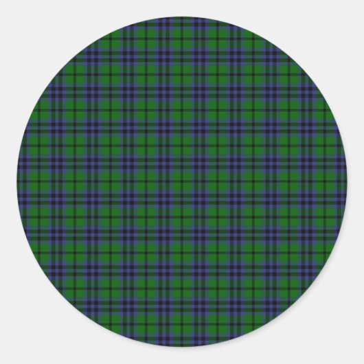 Clan Austin Tartan Ronde Sticker (Voorkant)