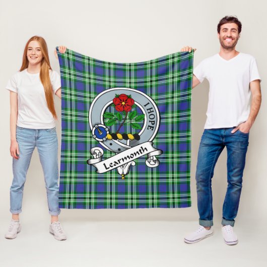 Clan badge Tartan Pset Fleece Deken (In situ)