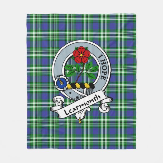 Clan badge Tartan Pset Fleece Deken (Voorkant)