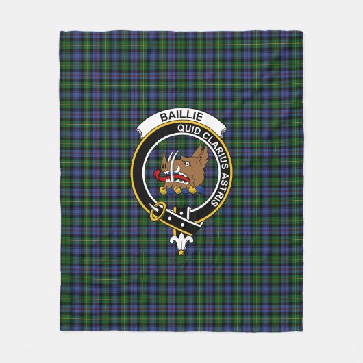 Clan Baillie Hunting Tartan Pset Fleece Deken (Voorkant)