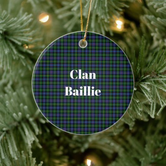 Clan Baillie Jacht Tartan Keramisch Ornament (Boom)