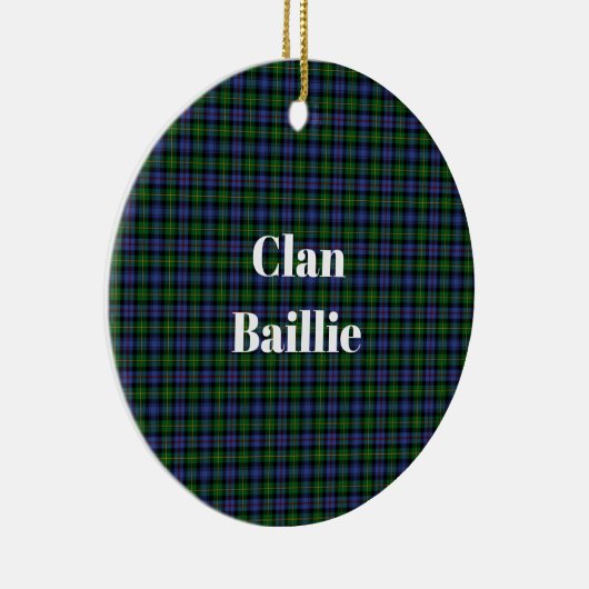 Clan Baillie Jacht Tartan Keramisch Ornament (Rechts)
