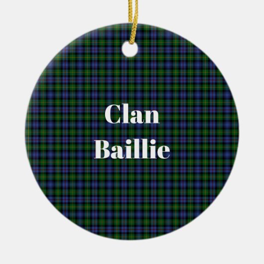 Clan Baillie Jacht Tartan Keramisch Ornament (Voorkant)