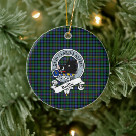 Clan Baillie Jachtbadge Tartan Schots geruit kleed Keramisch Ornament