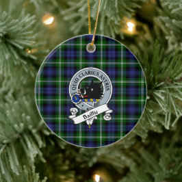 Clan Baillie Modern Badge Tartan Pset Keramisch Ornament