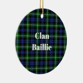 Clan Baillie Modern Tartan Keramisch Ornament (Rechts)