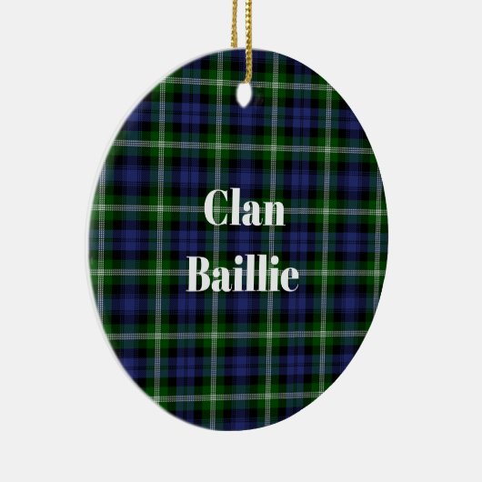 Clan Baillie Modern Tartan Keramisch Ornament (Rechts)