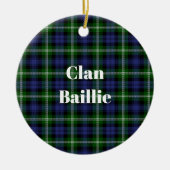 Clan Baillie Modern Tartan Keramisch Ornament (Voorkant)