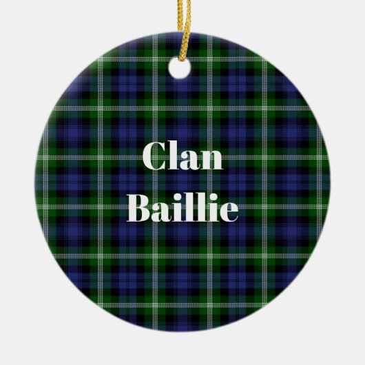 Clan Baillie Modern Tartan Keramisch Ornament (Voorkant)