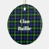 Clan Baillie Modern Tartan Keramisch Ornament (Links)