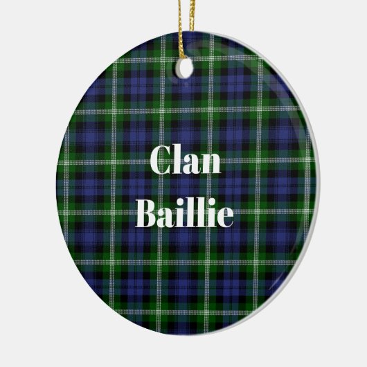 Clan Baillie Modern Tartan Keramisch Ornament (Links)