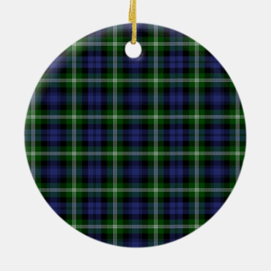 Clan Baillie Modern Tartan Keramisch Ornament (Achterkant)