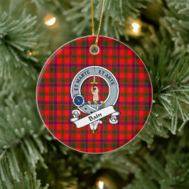 Clan Bain Badge Tartan Pset Keramisch Ornament