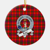 Clan Bain Badge Tartan Pset Keramisch Ornament (Voorkant)