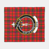 Clan Bain Schotse Plaid Fleece Deken (Voorkant (Horizontaal))
