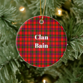 Clan Bain Tartan Keramisch Ornament