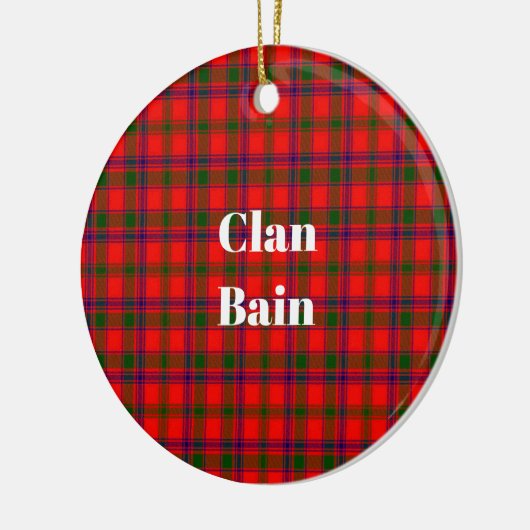 Clan Bain Tartan Keramisch Ornament (Links)
