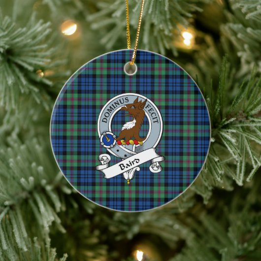 Clan Baird Ancient Badge Tartan Pset Keramisch Ornament (Boom)