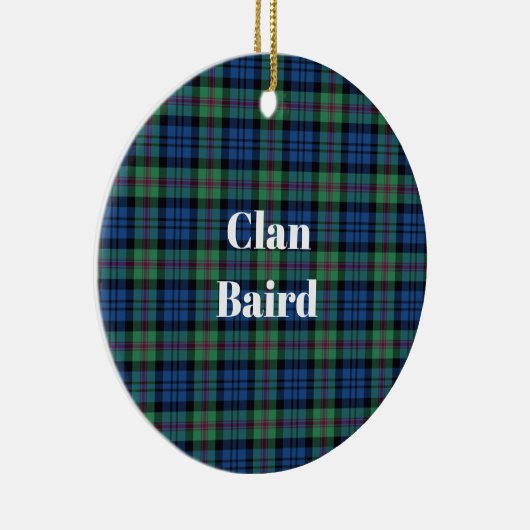 Clan Baird Ancient Tartan Keramisch Ornament (Rechts)