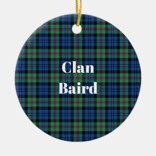 Clan Baird Ancient Tartan Keramisch Ornament (Voorkant)