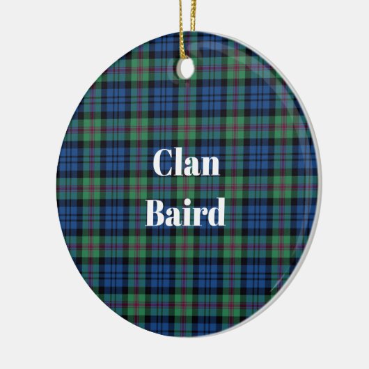 Clan Baird Ancient Tartan Keramisch Ornament (Links)