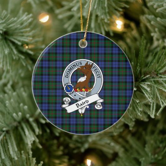 Clan Baird Badge Tartan Pset Keramisch Ornament (Boom)