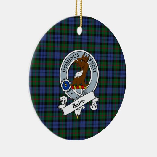 Clan Baird Badge Tartan Pset Keramisch Ornament (Rechts)