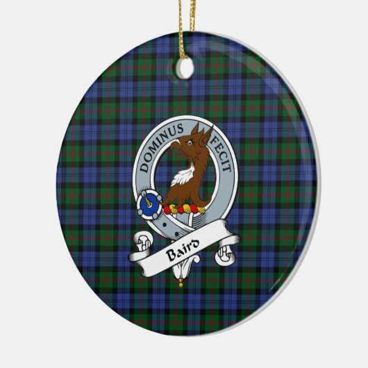 Clan Baird Badge Tartan Pset Keramisch Ornament (Links)