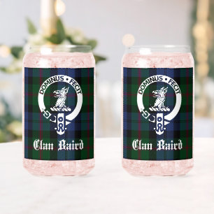 Clan Baird Crest Badge & Tartan Blikvorm Glas