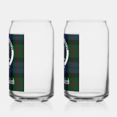 Clan Baird Crest Badge & Tartan Blikvorm Glas (Links)