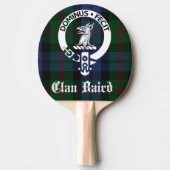 Clan Baird Crest Badge & Tartan Tafeltennisbatje (Voorkant)