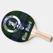 Clan Baird Crest Badge & Tartan Tafeltennisbatje (Zijkant)