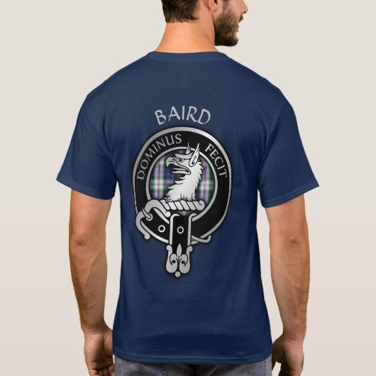 Clan Baird Crest & Dress Tartan T-shirt (Achterkant)