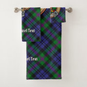 Clan Baird Crest over Tartan Bad Handdoek (Insitu)