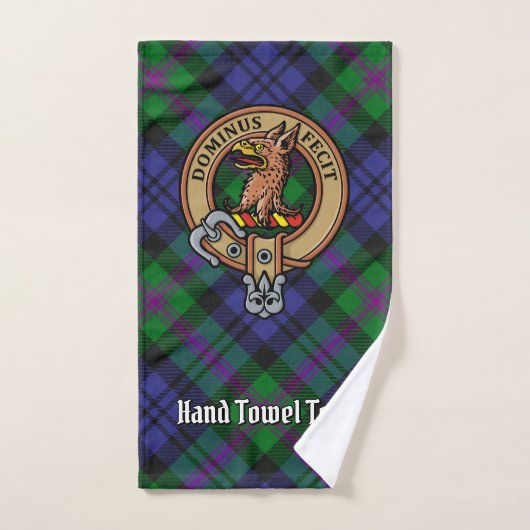 Clan Baird Crest over Tartan Bad Handdoek (Handdoek)