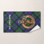 Clan Baird Crest over Tartan Bad Handdoek (Handdoek)